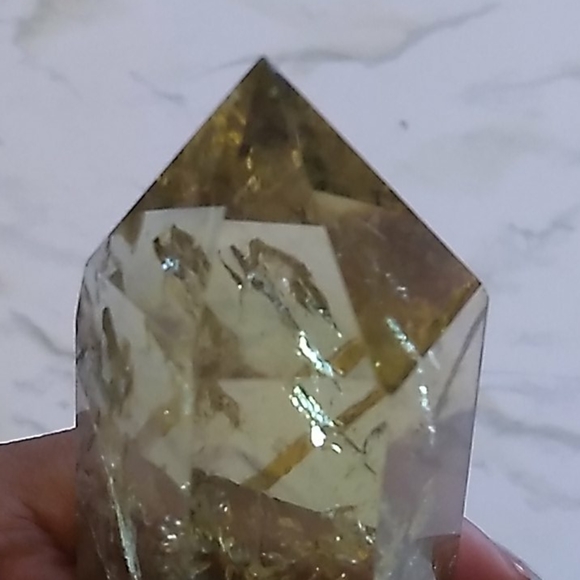 Natural Citrine Tower w. Custom Base - Picture 8 of 8